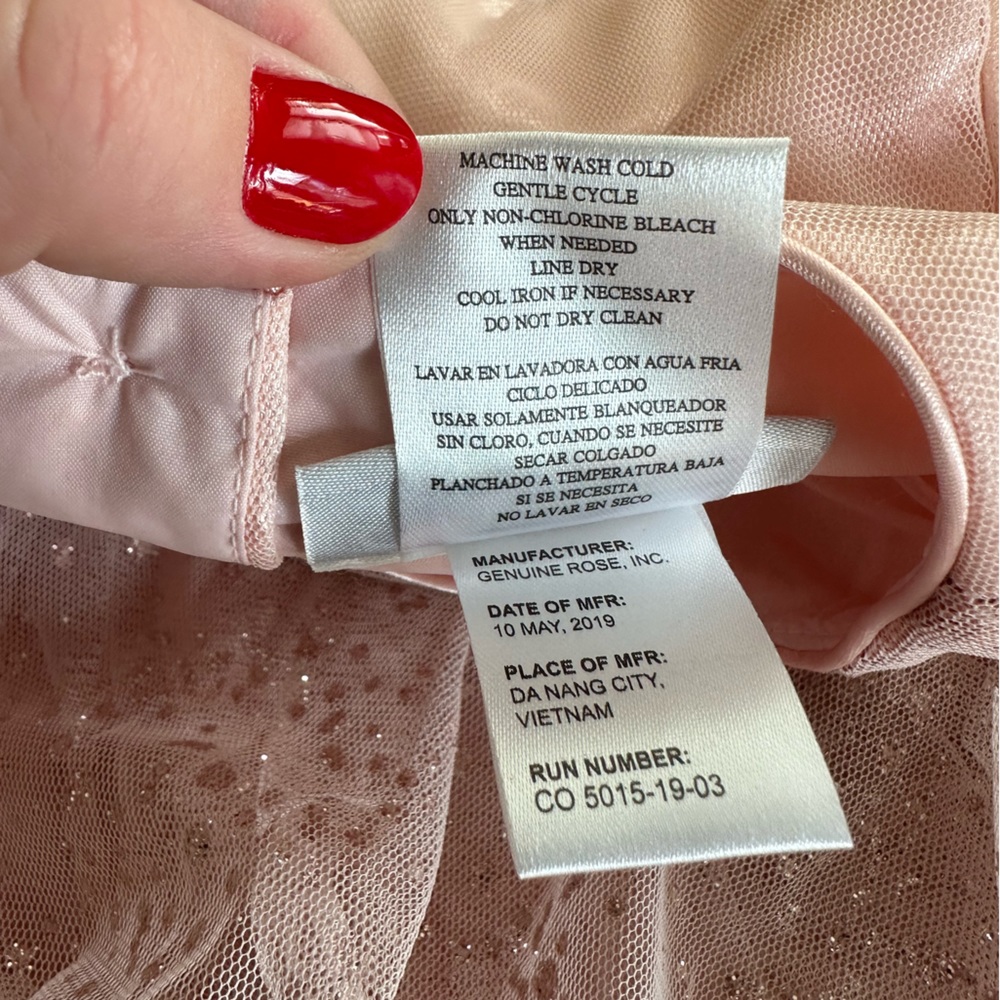 Jona Michelle sequin and glitter sparkle dress Peach color, Little girls size 2T - Picture 8 of 16